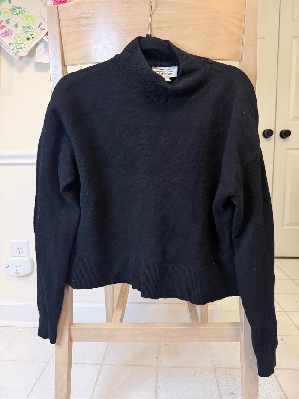 & Other Stories Black Mock Neck Sweater